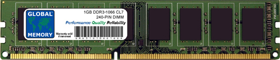 1GB DDR3 1066MHz PC3-8500 240-PIN DIMM MEMORY RAM FOR DELL DESKTOPS
